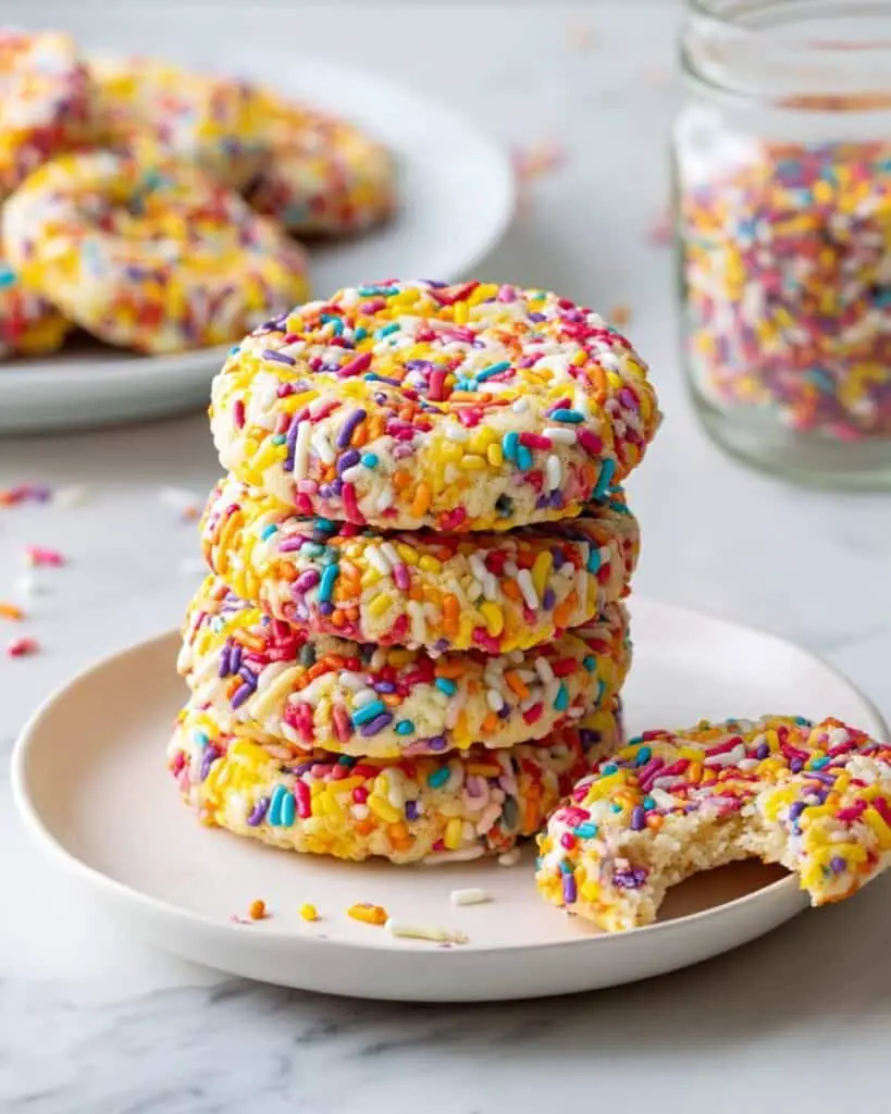 Lemon Rainbow Sprinkle Cookies Recipe