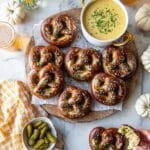 Dill Pretzels with Cider Cheese Dip Recipe