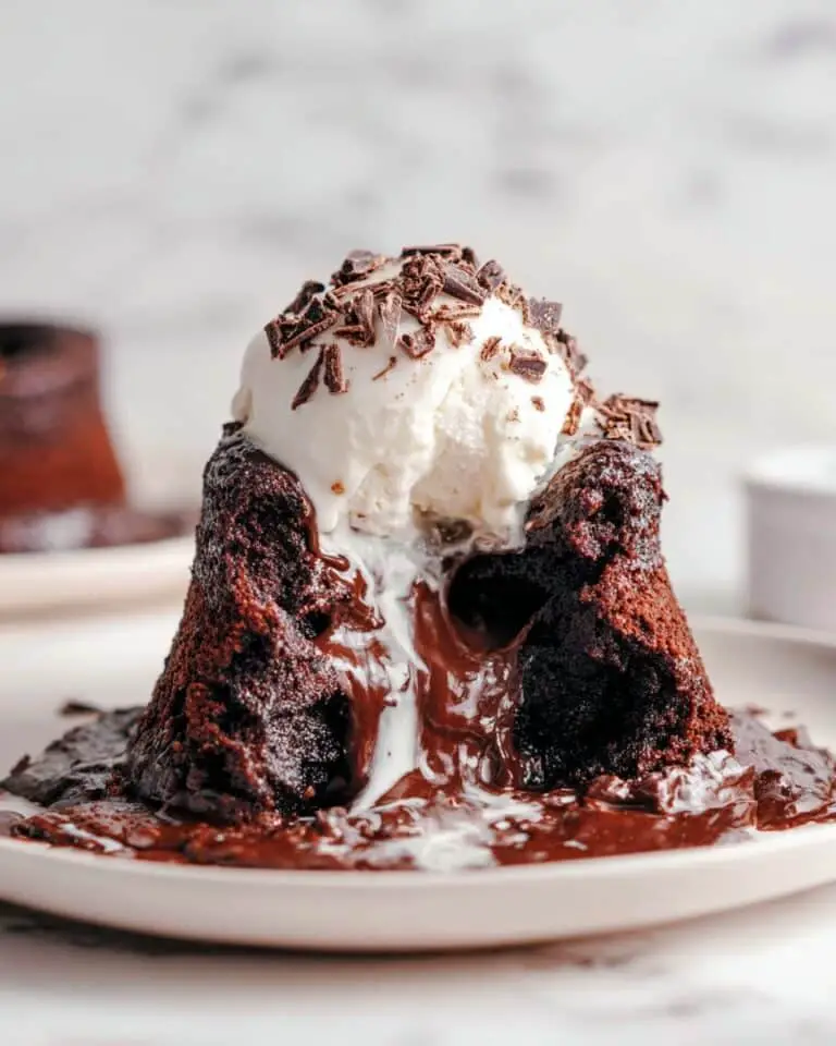 Chili’s Lava Cake with Lindt Chocolates and Vanilla Ice Cream Recipe