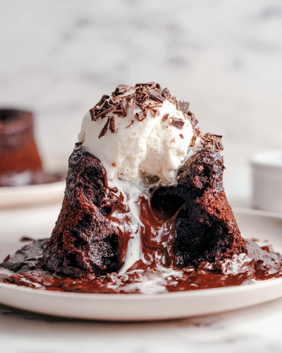 Chili's Lava Cake with Lindt Chocolates and Vanilla Ice Cream Recipe