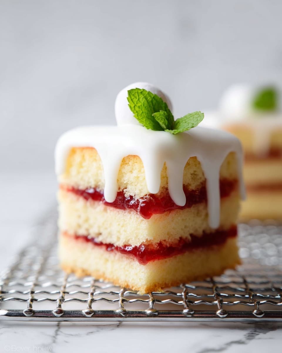 Lemon Berry Petit Fours Recipe