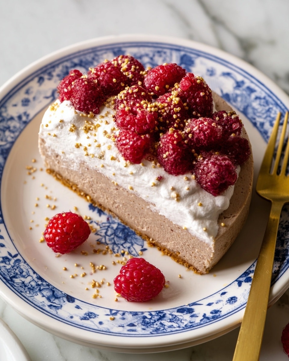 Raspberry Cottage Cheese Cheesecake (High Protein) Recipe