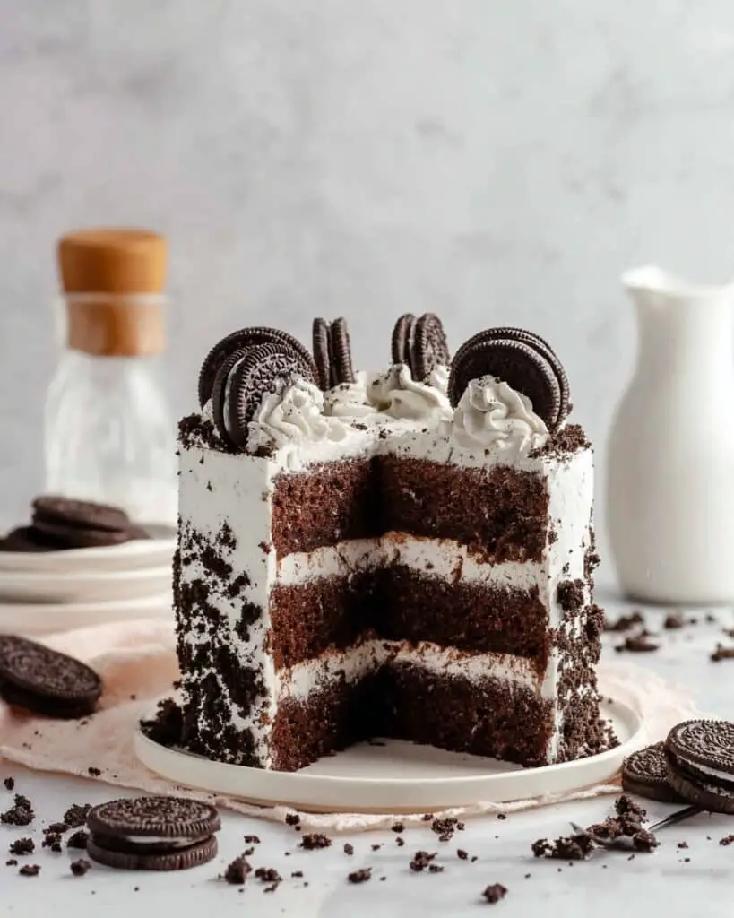 Vegan Cookies & Cream Oreo Cake Recipe