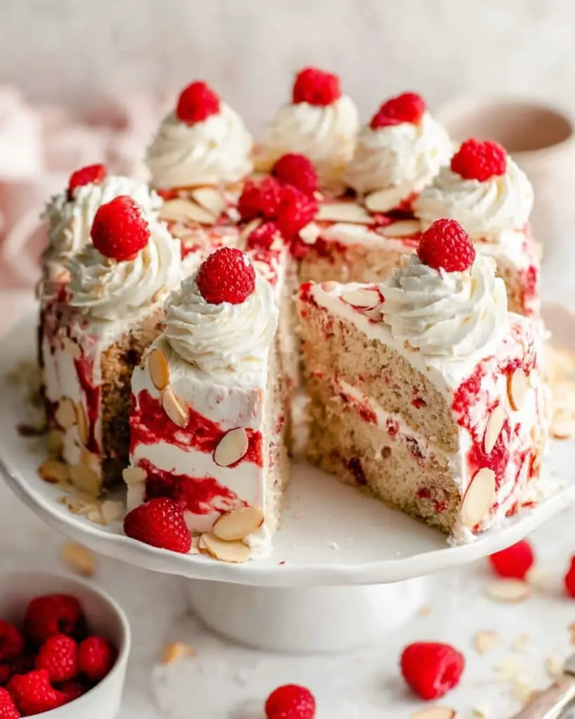 Vegan Raspberry Almond Cake Recipe