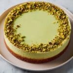 Creamy Pistachio Cheesecake with Nutty Topper Recipe