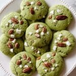Easy Matcha Cookies with White Chocolate and Nut Topping Recipe