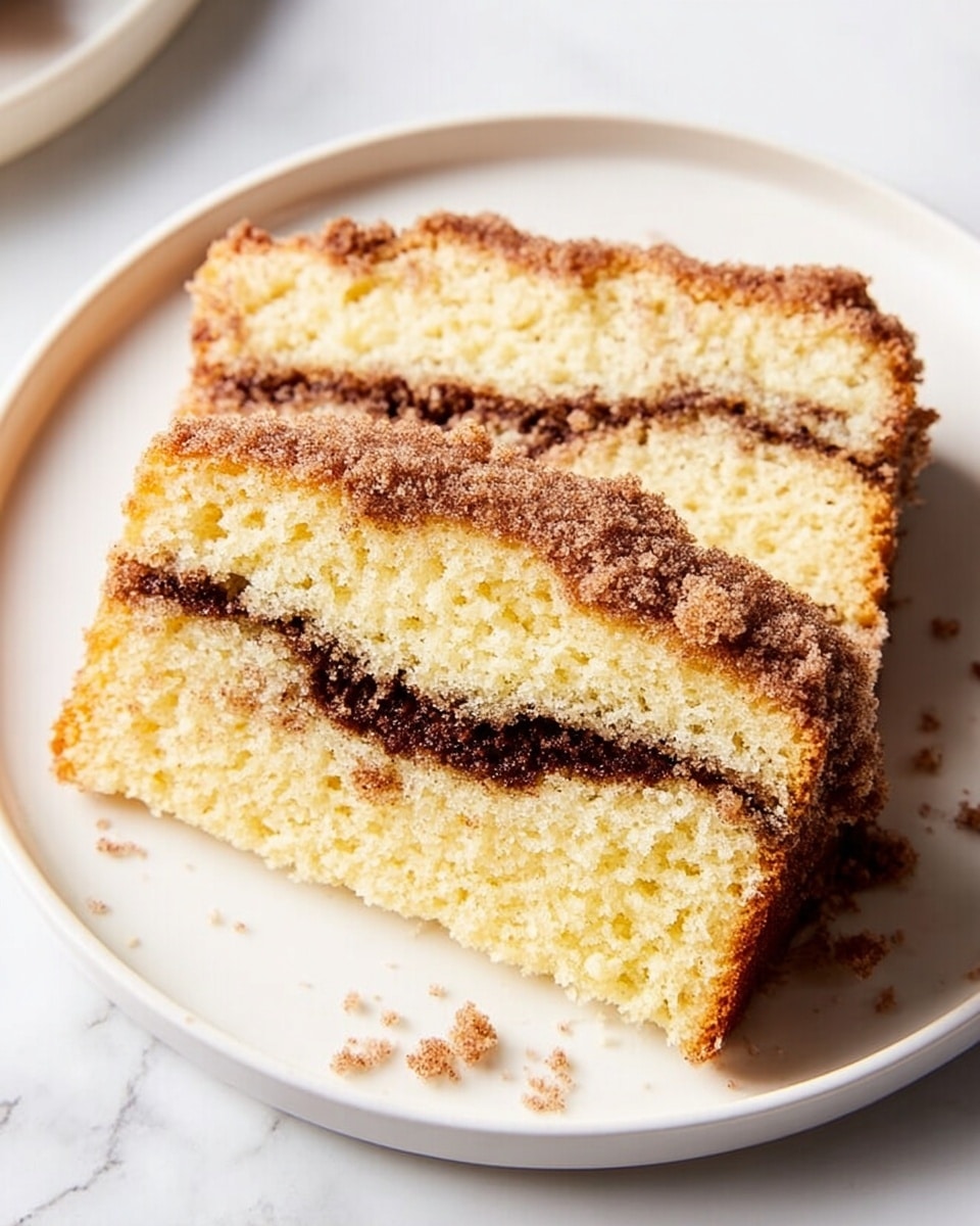 Sour Cream Coffee Cake with Cinnamon Sugar Topping and Vanilla Glaze Recipe