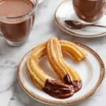 Churros with Rich Chocolate Hot Chocolate Recipe