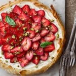 Strawberry Tart with Fillo Crust and Cheesy Feta-Pistachio Filling Recipe