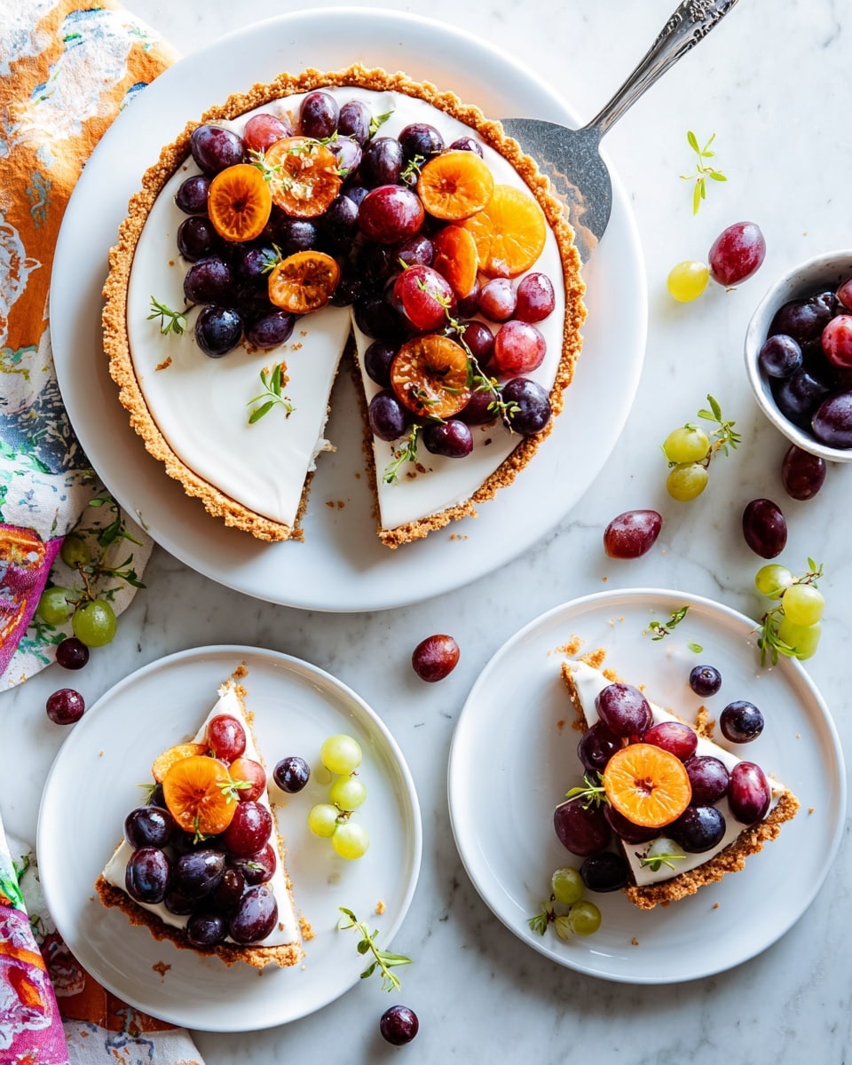Roasted Grape Goat Cheese Tart Recipe