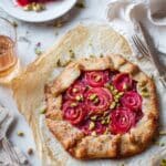 Rhubarb Rose & Strawberry Pistachio Galettes Recipe