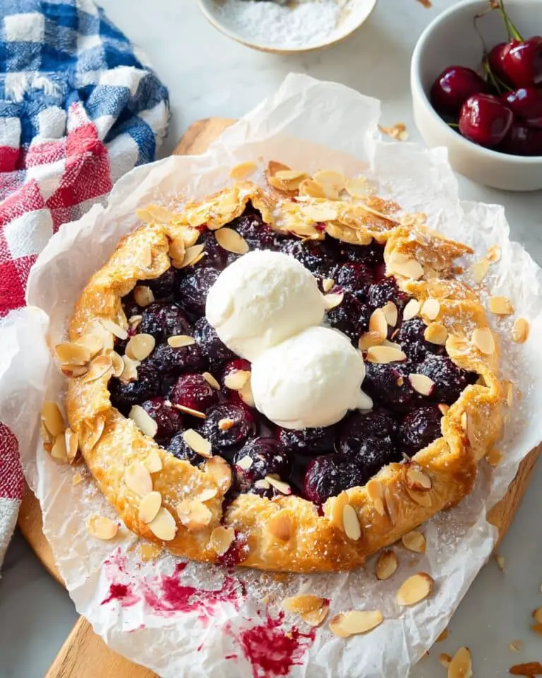 Cherry Almond Galettes with Almond Paste and Fresh Cherries Recipe