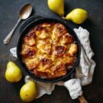 Pear Pandowdy with Puff Pastry and Vanilla Ice Cream Recipe