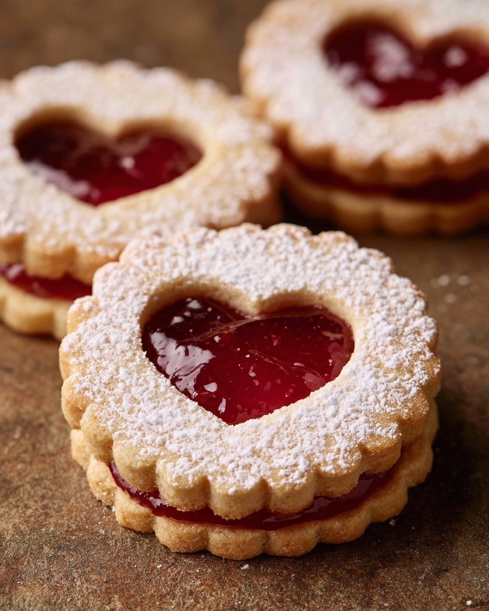 Linzer Cookies with Raspberry Jam and Powdered Sugar Recipe