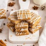 Gingerbread Blondies with White Chocolate Drizzle Recipe