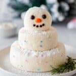 Snowman Cheese Ball Dessert Recipe