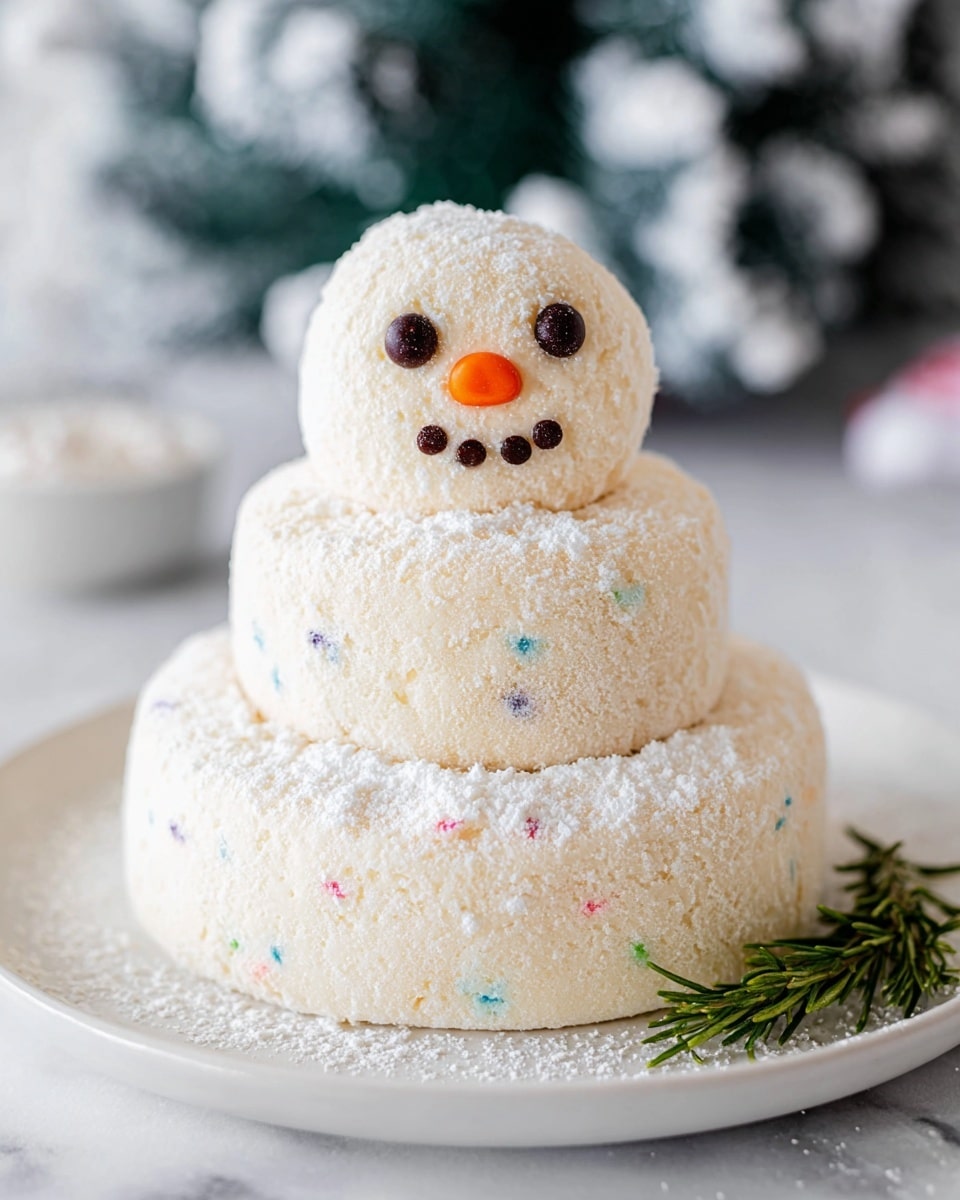 Snowman Cheese Ball Dessert Recipe