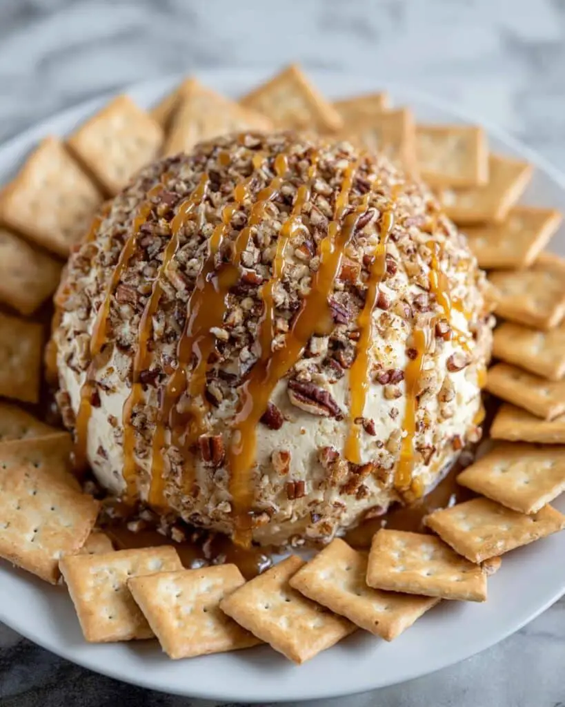 Caramel Pecan Cheesecake Dessert Cheese Ball Recipe
