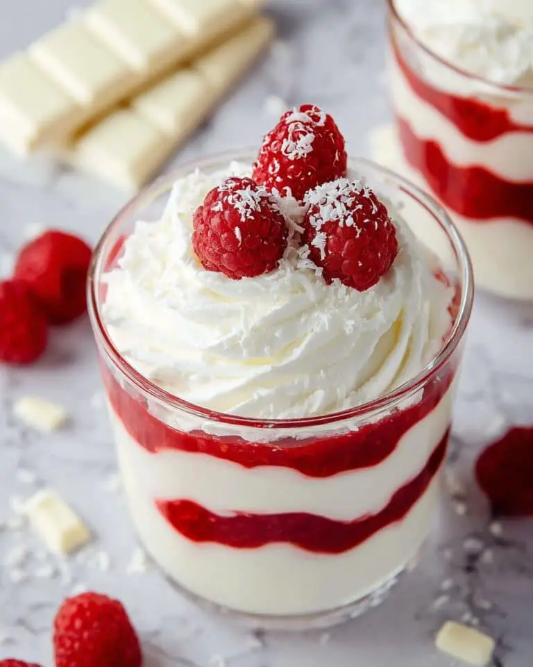 White Chocolate Mousse with Raspberry Layer Recipe