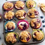 Easy Blueberry Cottage Cheese Muffins with Streusel Topping Recipe