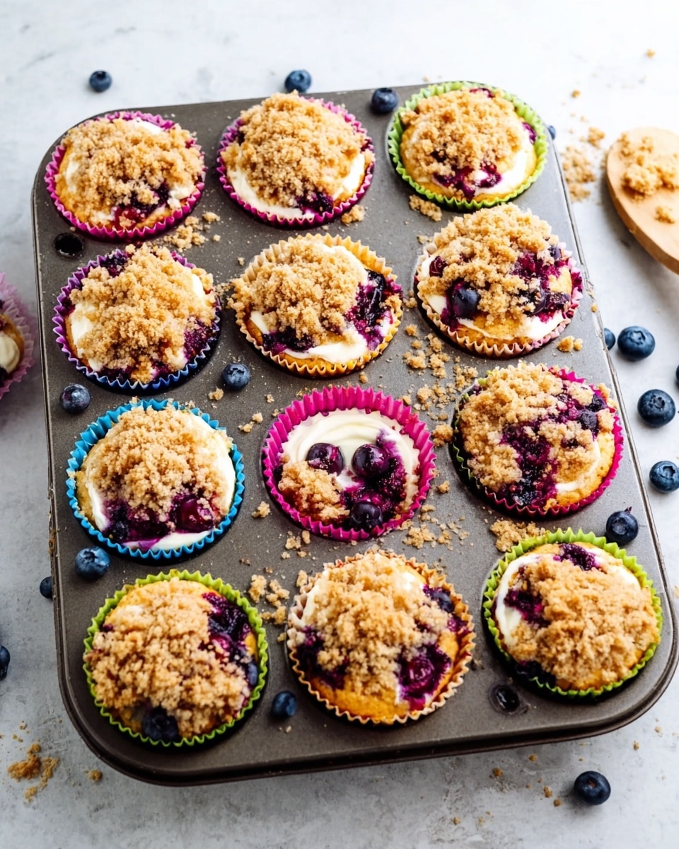 Easy Blueberry Cottage Cheese Muffins with Streusel Topping Recipe