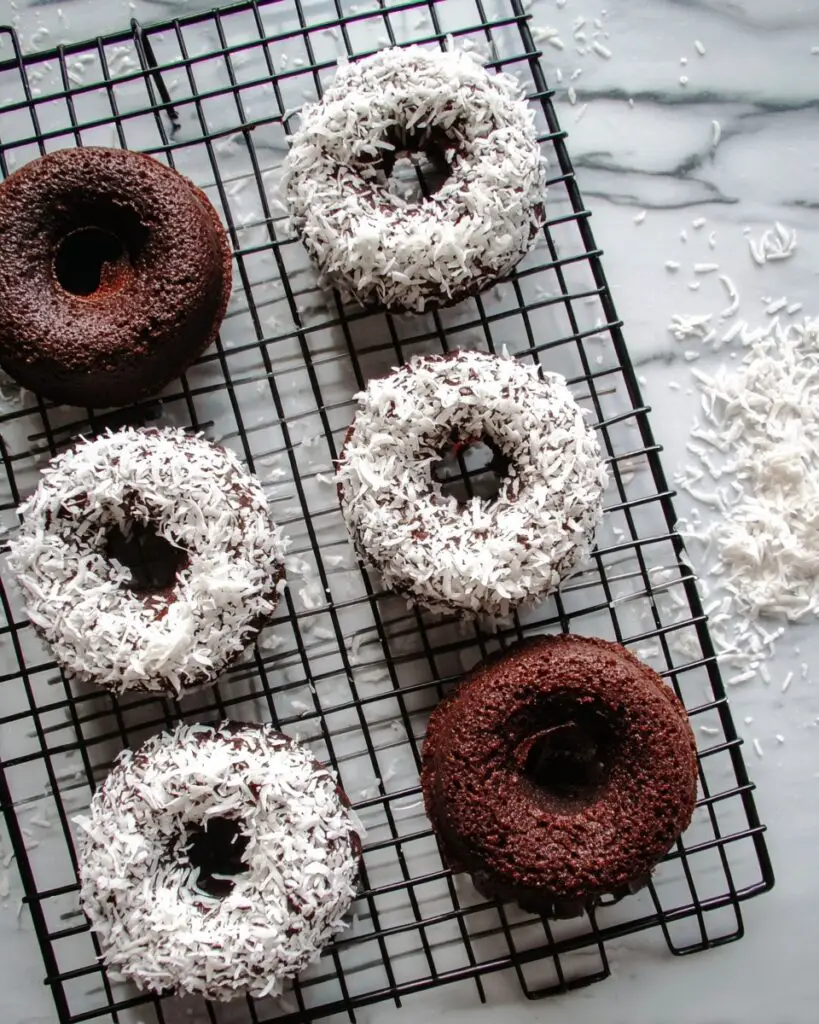 Coconut Glazed Chocolate Donuts Recipe
