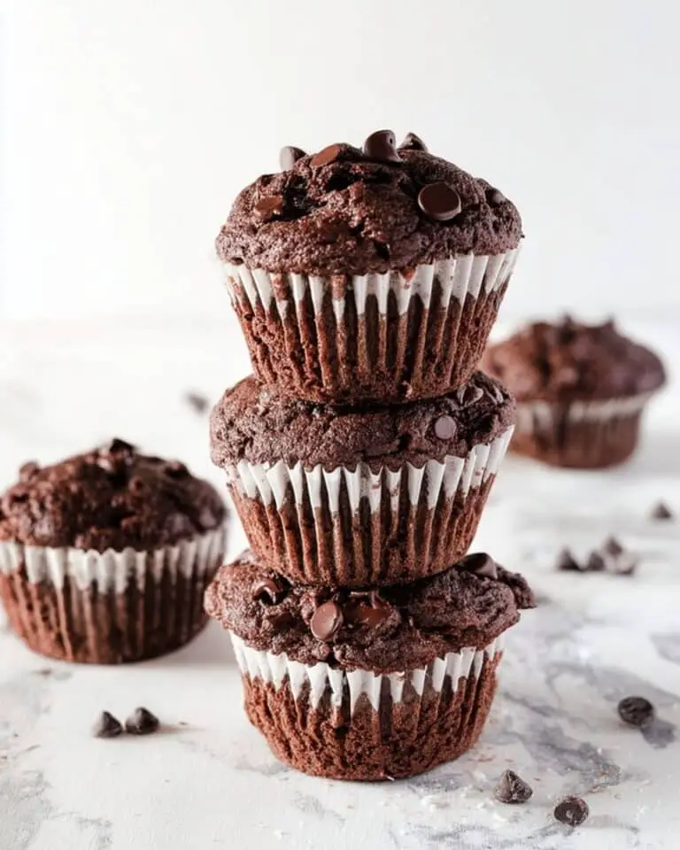 Double Chocolate Chip Greek Yogurt Protein Muffins Recipe