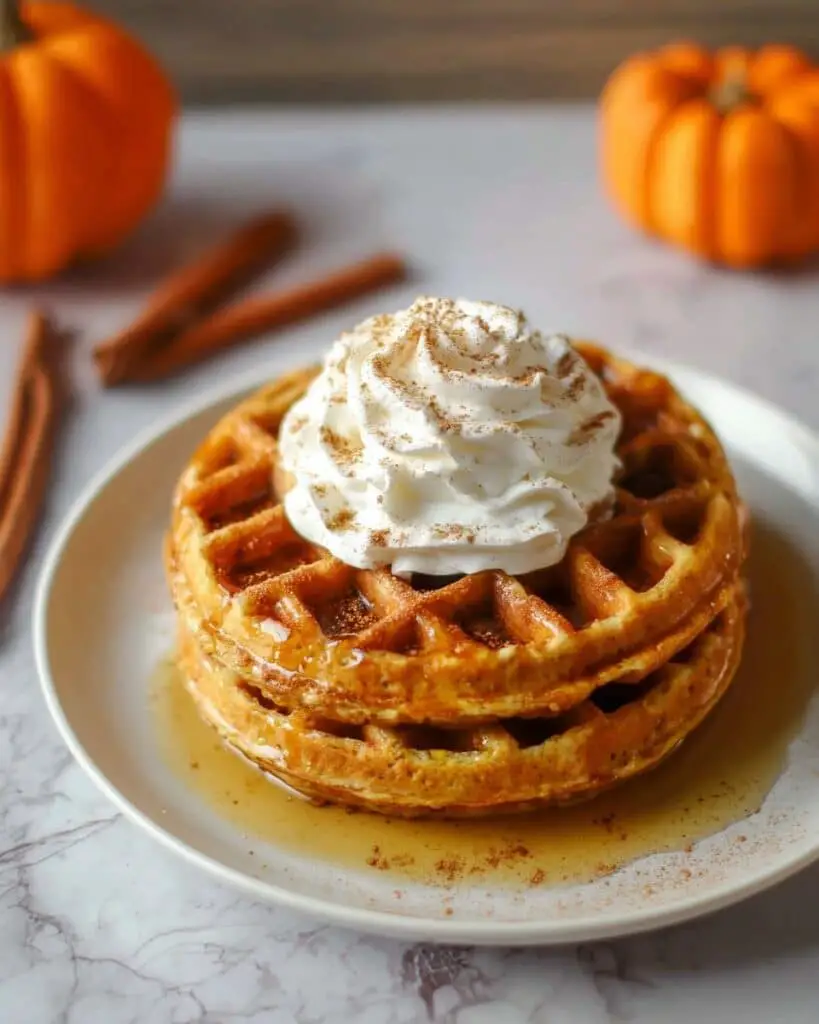 Fluffy Brown Sugar Pumpkin Pie Spice Waffles Recipe