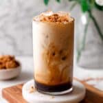 Iced Cookie Butter Latte with Cookie Butter Cold Foam Recipe