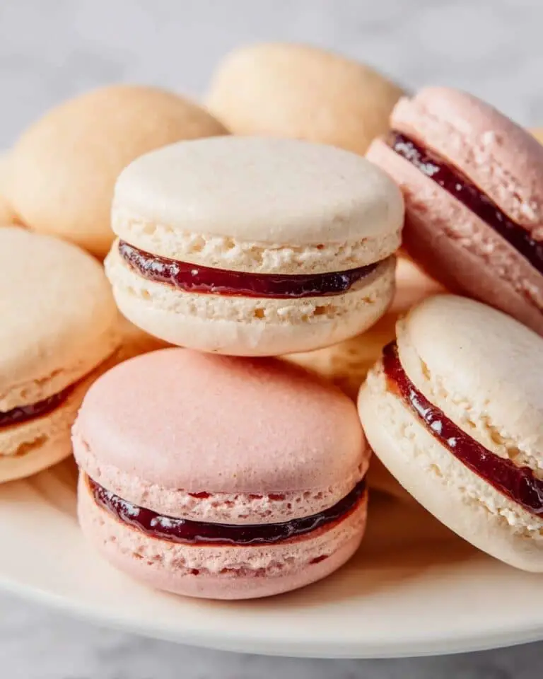 Classic Almond Macarons with Jam Filling Recipe