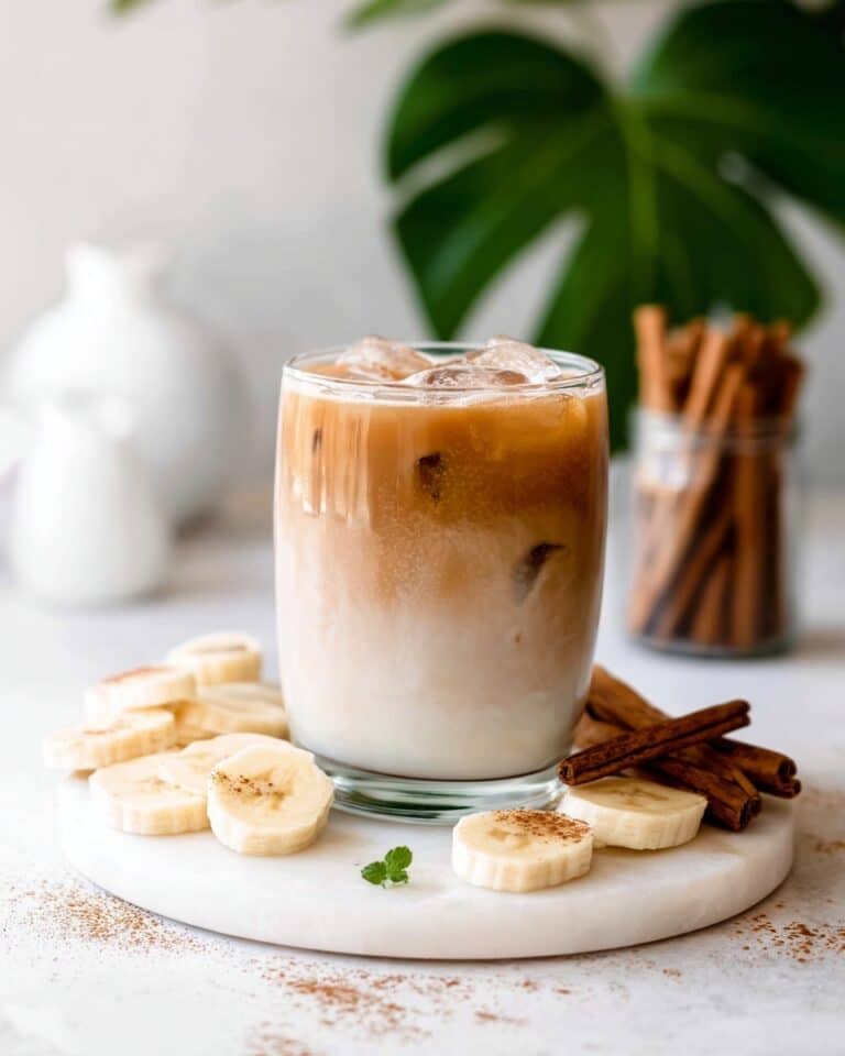 Banana Bread Latte with Banana Cold Foam Recipe