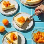 Greek Yogurt Cheesecake with Apricot, Vanilla, and Honey Compote Recipe