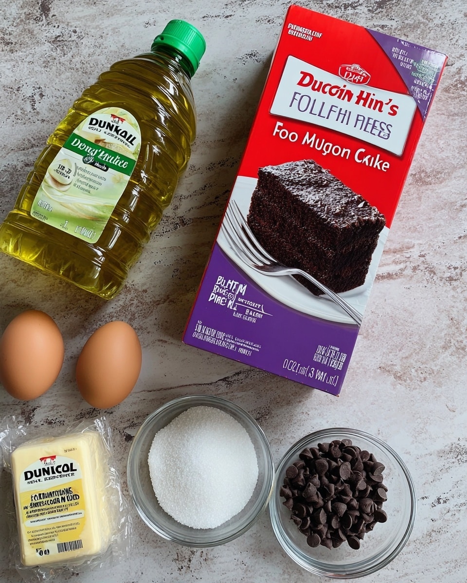 A photo shows a clear plastic bottle of canola oil with a green cap on the left, three eggs in front of the oil (two brown and one white), and in the center, a red and purple box labeled