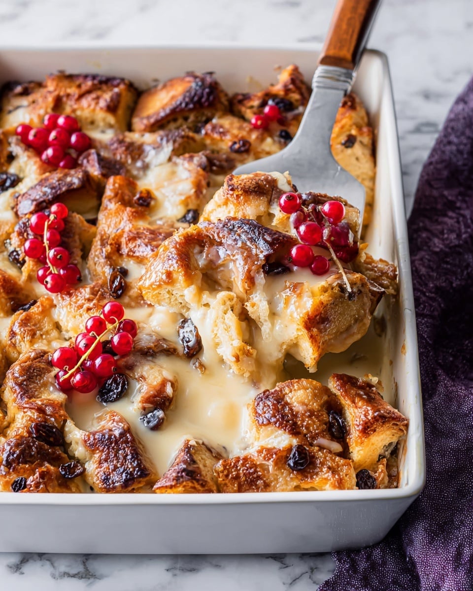 Krispy Kreme Bread Pudding with Pineapple and Vanilla Glaze Recipe
