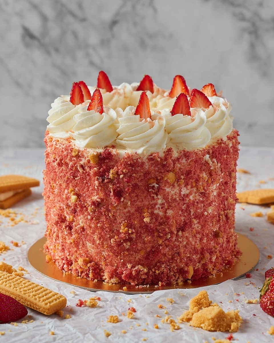 Strawberry Crunch Cake Recipe