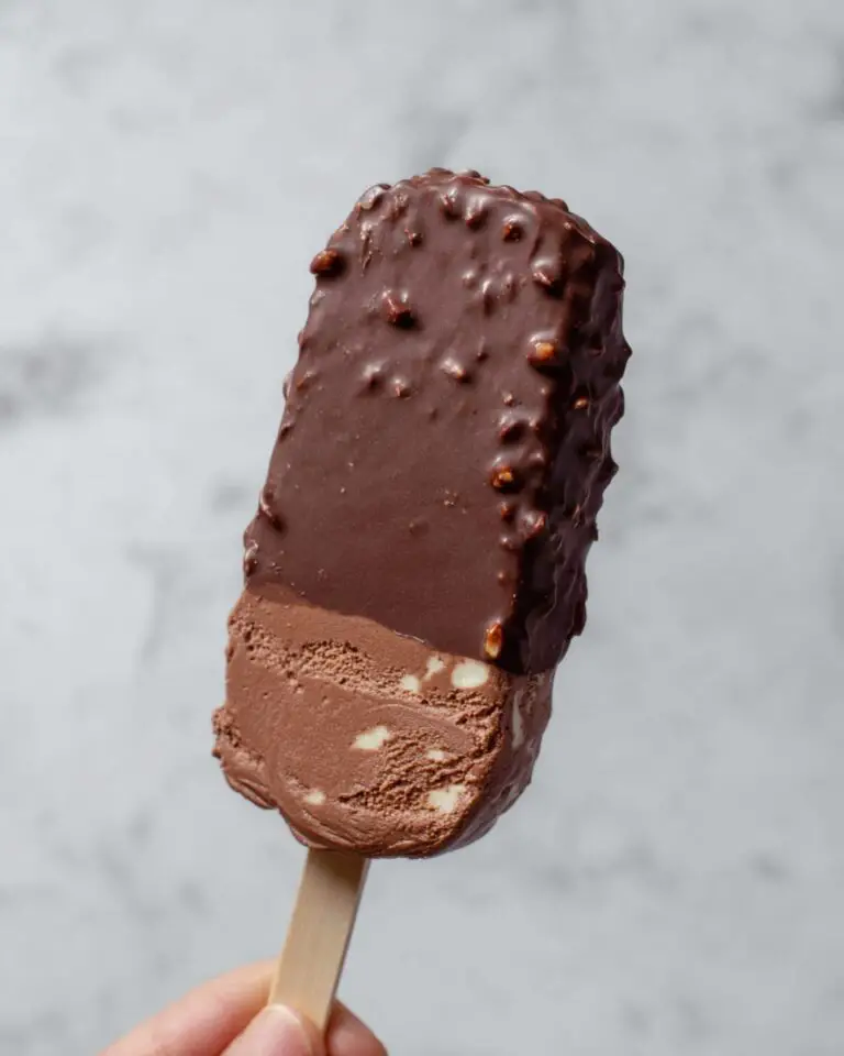 Easy Homemade Chocolate Ice Cream Bar Without Machine Recipe