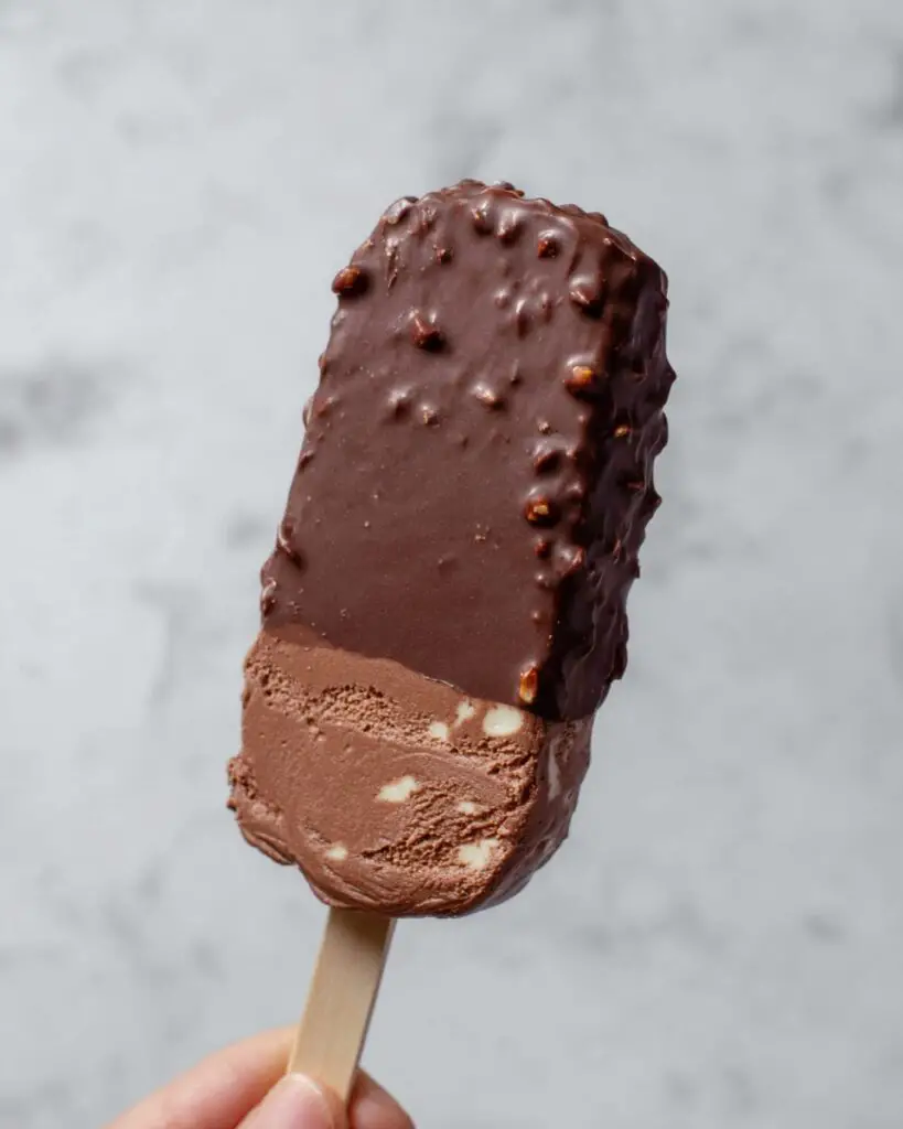 Easy Homemade Chocolate Ice Cream Bar Without Machine Recipe