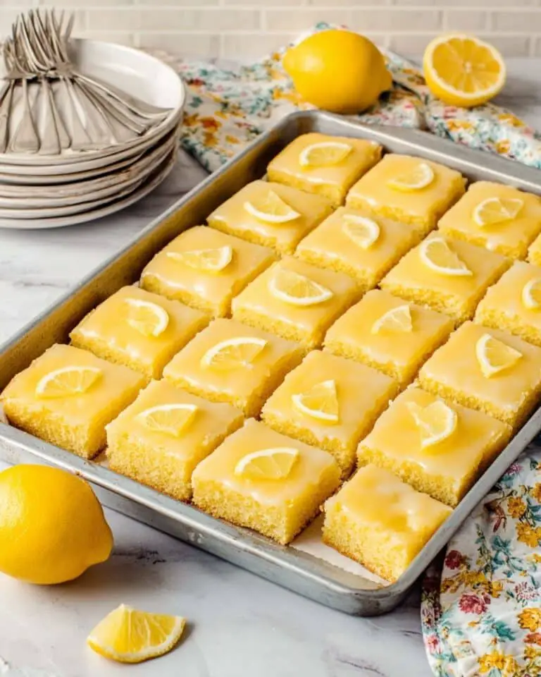 Lemon Sheet Cake with Lemon Glaze Recipe