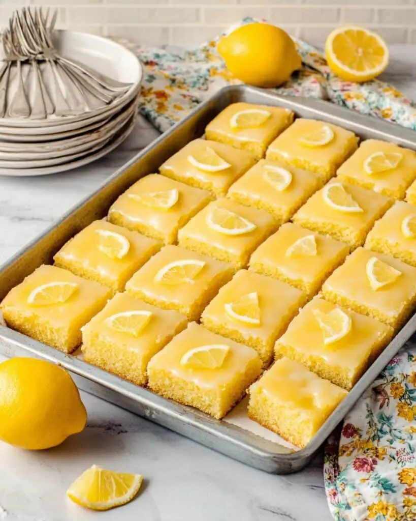 Lemon Sheet Cake with Lemon Glaze Recipe