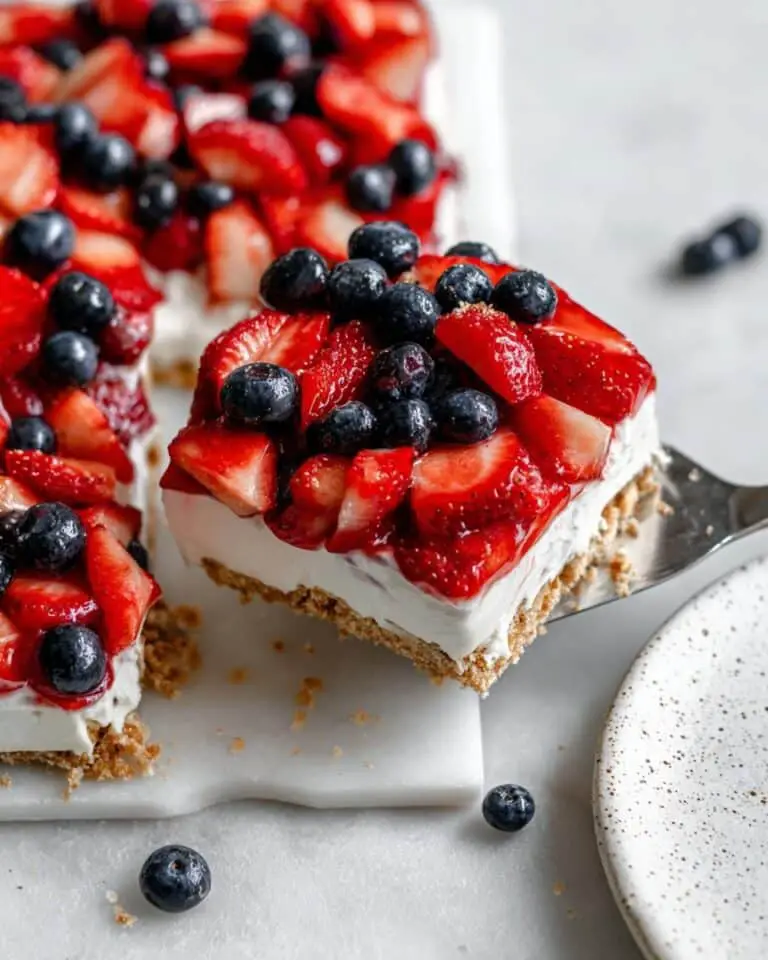 Red White & Blue Pretzel Salad Recipe