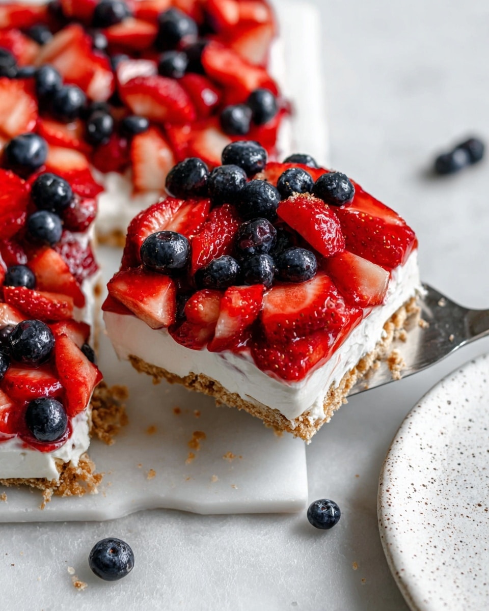 Red White & Blue Pretzel Salad Recipe