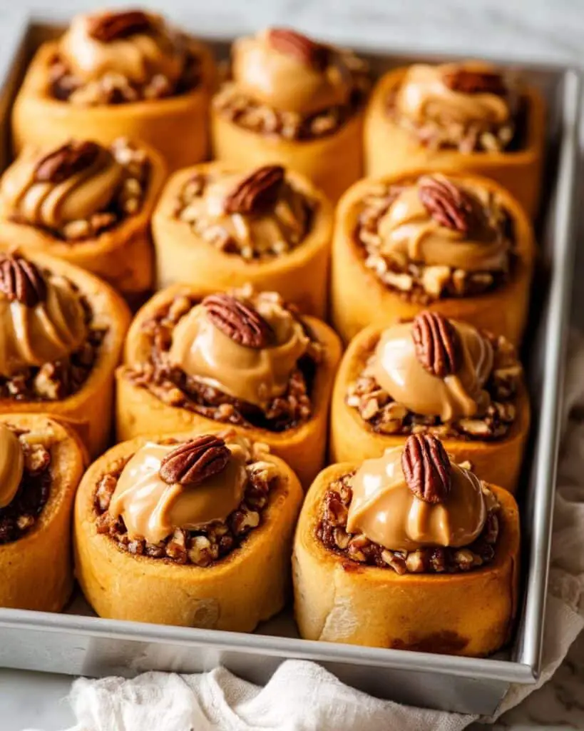 Coffee Cinnamon Rolls with Pecans and Coffee Glaze Recipe