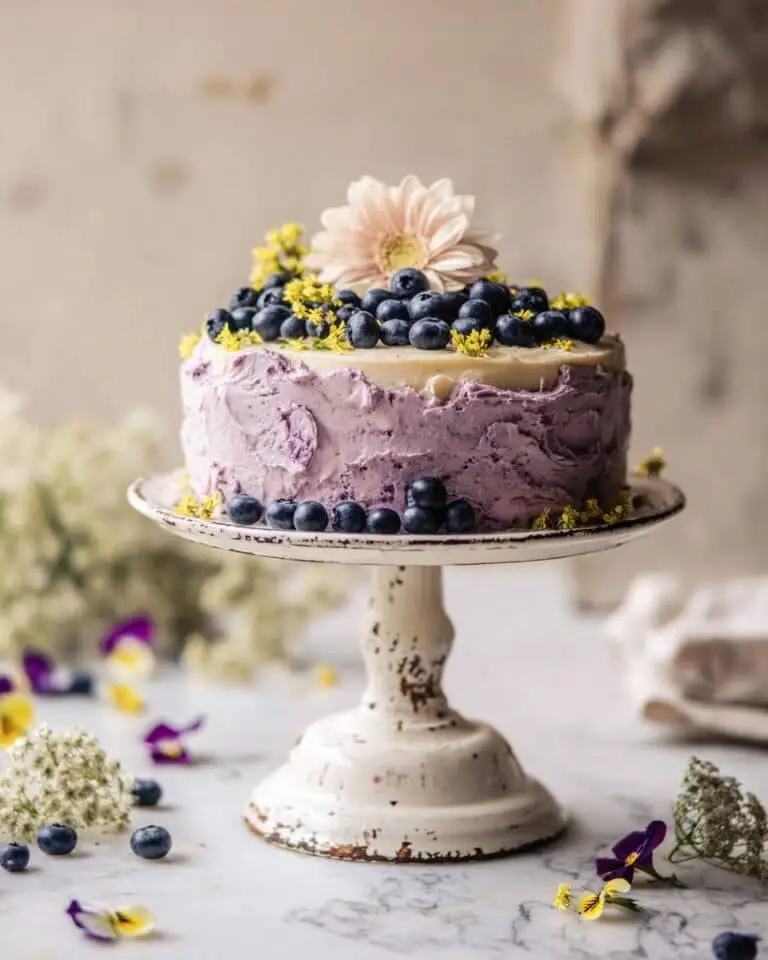 Bursting Blueberry Lemon Layer Cake Recipe