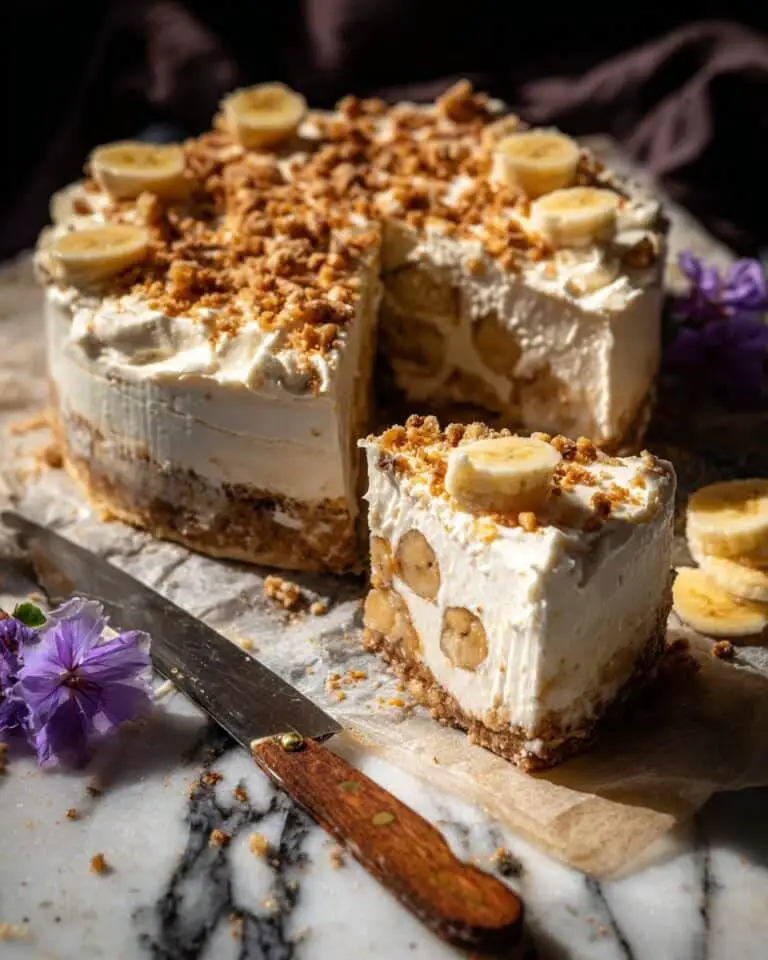 Salty Pretzel Banana Pudding Ice Cream Cake Recipe