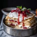 Coconut Honey Crepes with Whipped Mascarpone and Blood Orange Compote Recipe