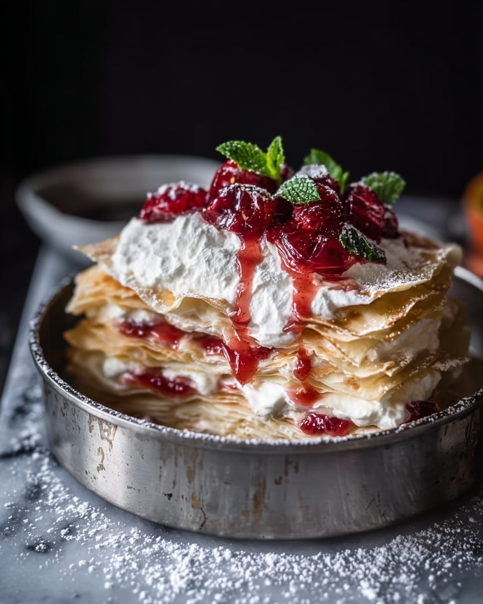 Coconut Honey Crepes with Whipped Mascarpone and Blood Orange Compote Recipe