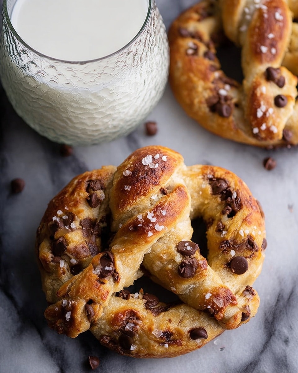 Warm Chocolate Chip Cookie Stuffed Soft Pretzels Recipe