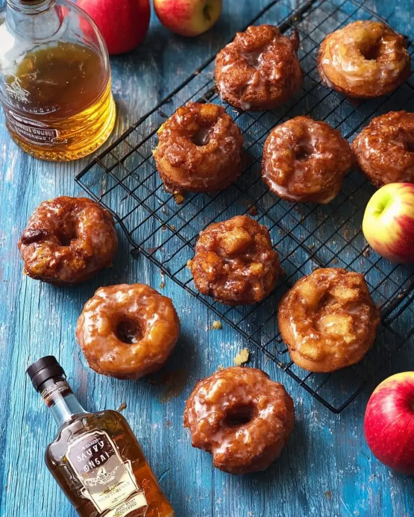 Apple Fritter Donuts with Maple Glaze Recipe