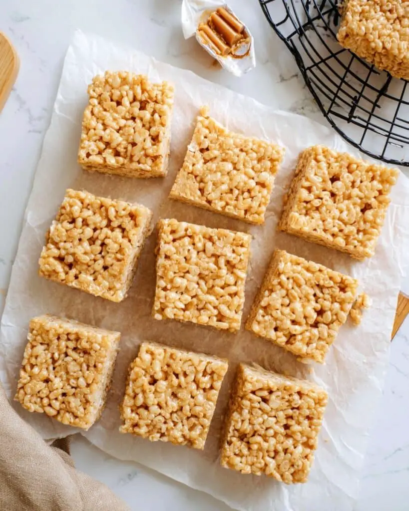 Salted Caramel Rice Krispie Treats Recipe