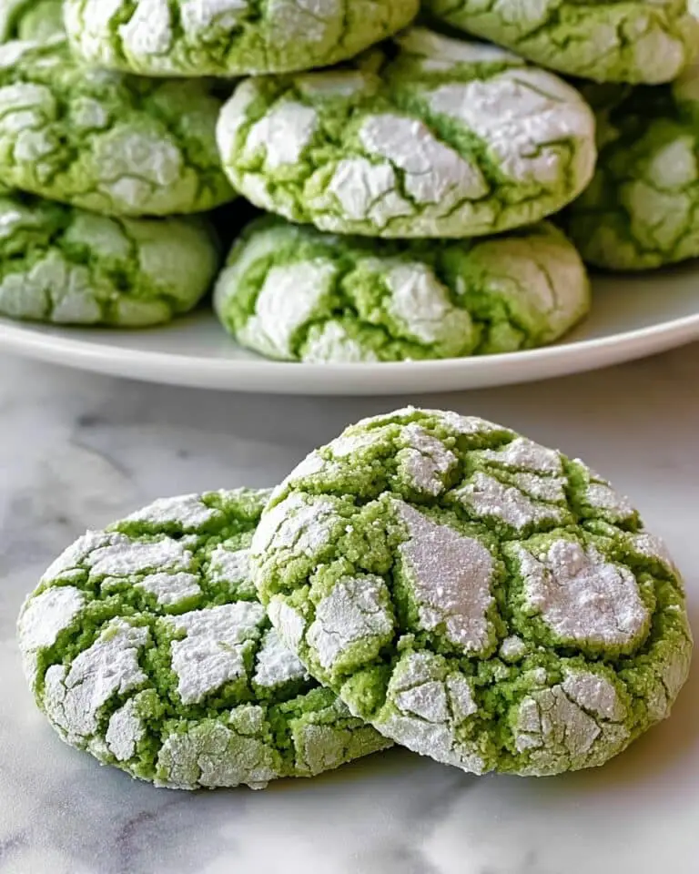 Green Cake Mix Crinkle Cookies Recipe